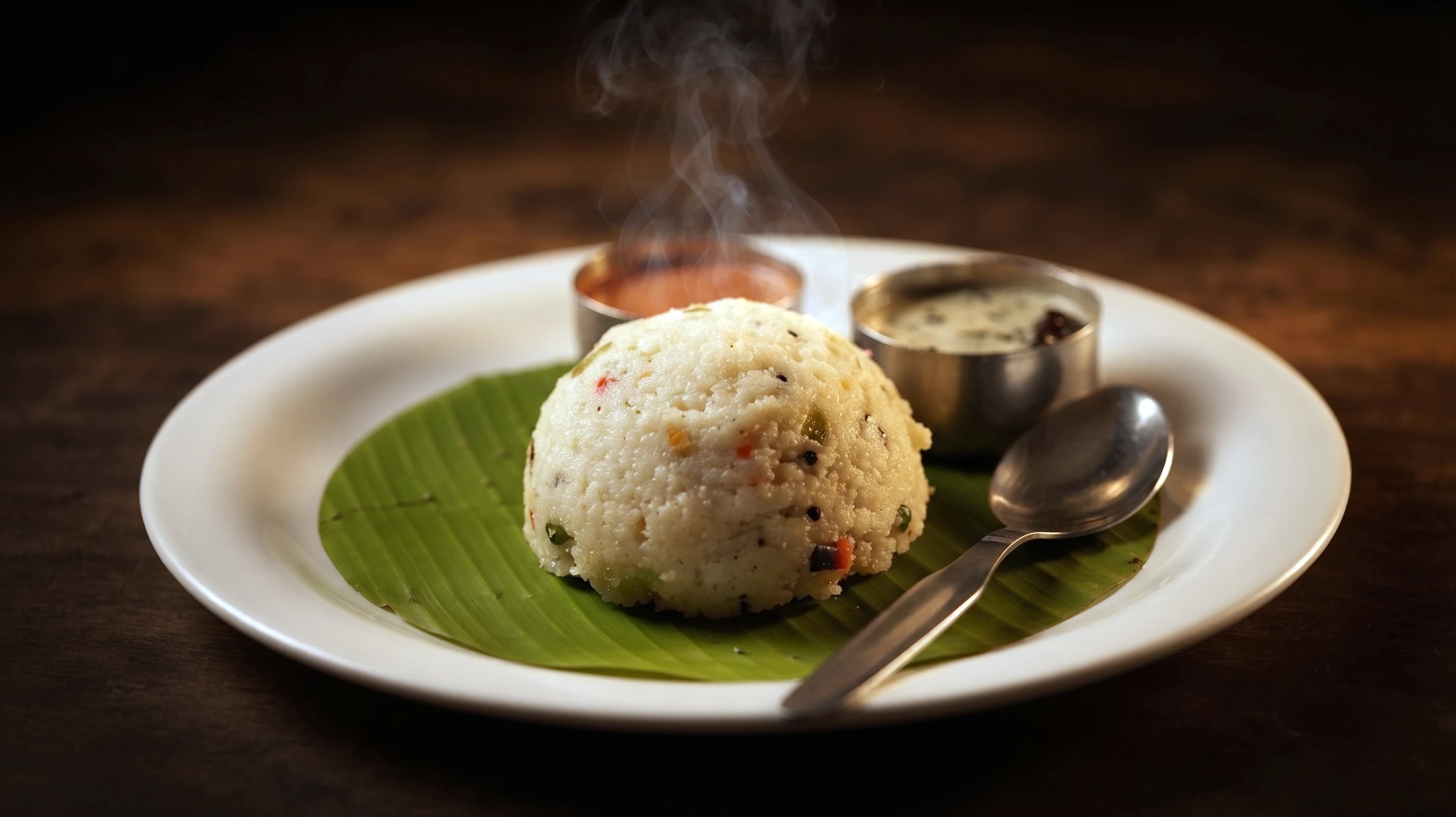 Savory South Indian upma with curry leaves